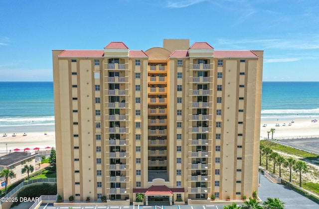 3145 S Atlantic Ave Unit 504, Daytona Beach Shores, FL 32118 - view of apartment building / complex with view of water and beach