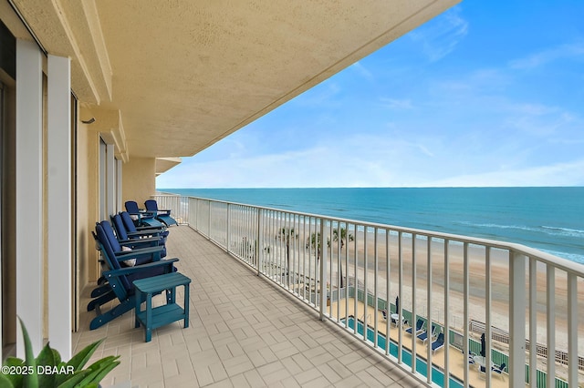 3145 S Atlantic Ave Unit 504, Daytona Beach Shores, FL 32118 - balcony with view of water and beach