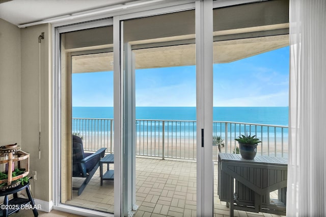 3145 S Atlantic Ave Unit 504, Daytona Beach Shores, FL 32118 - balcony featuring view of water and beach