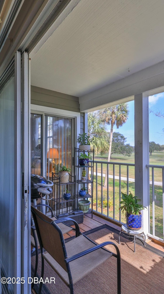 view of sunroom