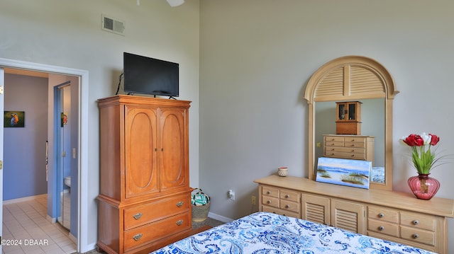 view of tiled bedroom