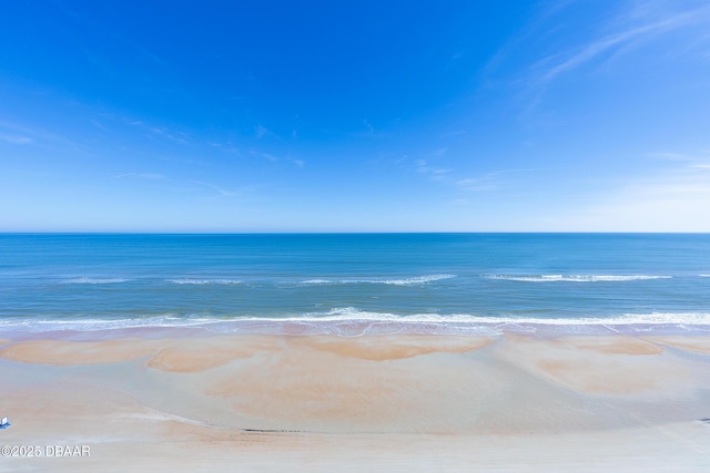 property view of water featuring a view of the beach