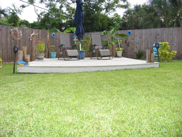 39 Benjamin Dr, Ormond Beach, FL 32176 - view of yard featuring a wooden deck