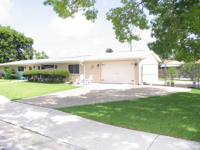 39 Benjamin Dr, Ormond Beach, FL 32176 - ranch-style house with a garage, concrete driveway, and stucco siding