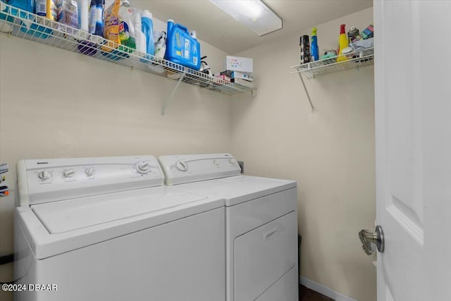 laundry area with washer and dryer