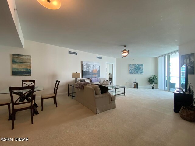 view of carpeted living room