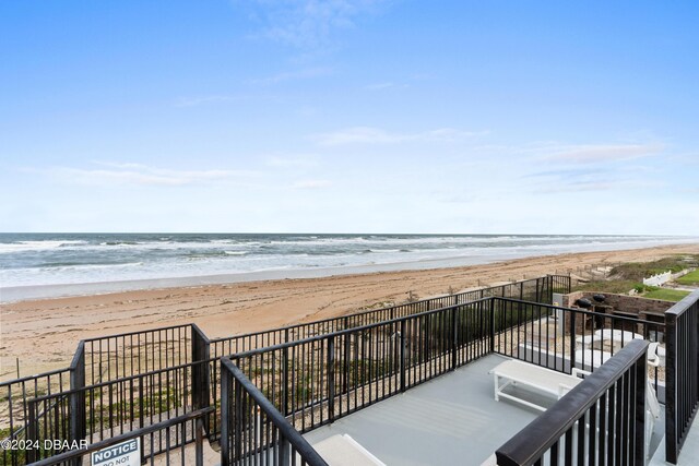 water view featuring a beach view