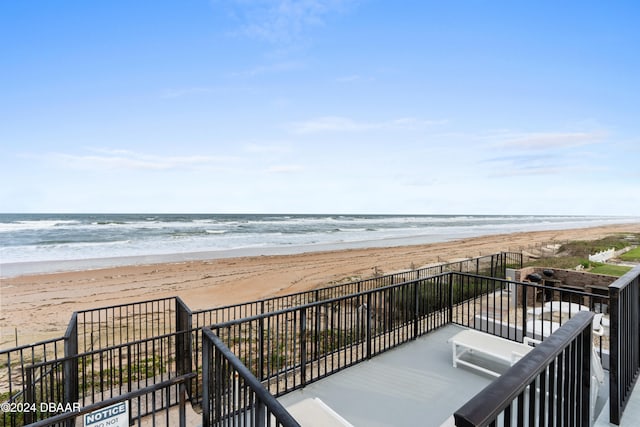 property view of water with a view of the beach