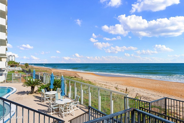 water view with a beach view