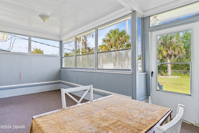 view of sunroom