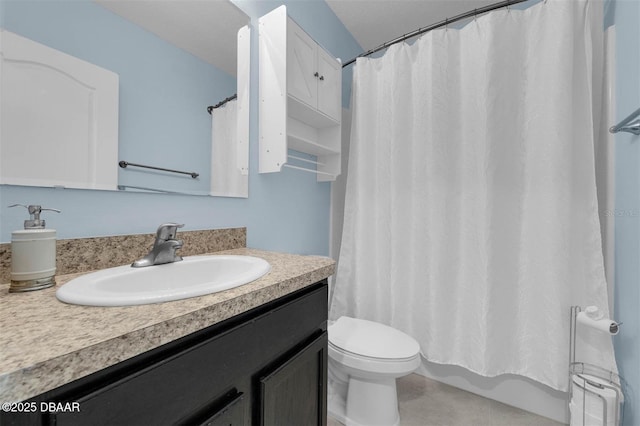 1615 Primo Ct, Holly Hill, FL 32117 - full bathroom featuring vanity, toilet, radiator heating unit, and tile patterned floors