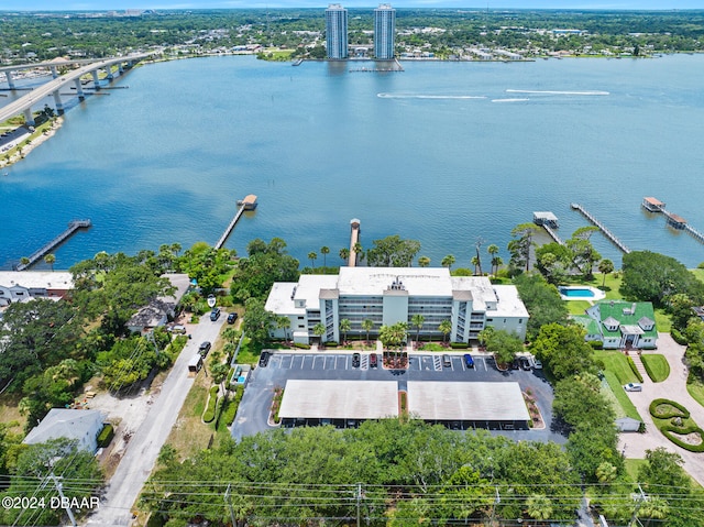 711 N Halifax Ave Unit 405, Daytona Beach, FL 32118 - aerial view featuring a water view