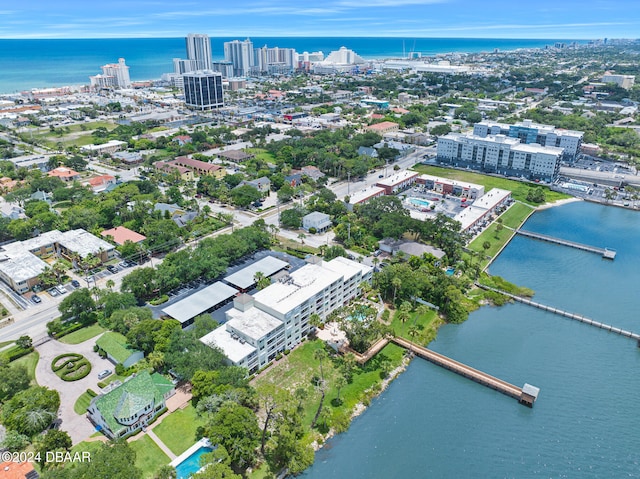 711 N Halifax Ave Unit 405, Daytona Beach, FL 32118 - drone / aerial view with a water view