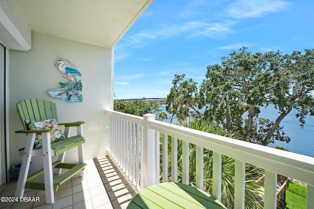 711 N Halifax Ave Unit 405, Daytona Beach, FL 32118 - balcony featuring a water view
