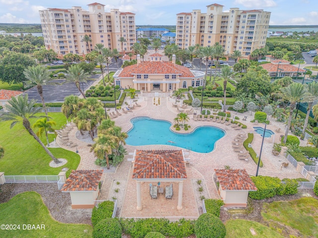 birds eye view of property