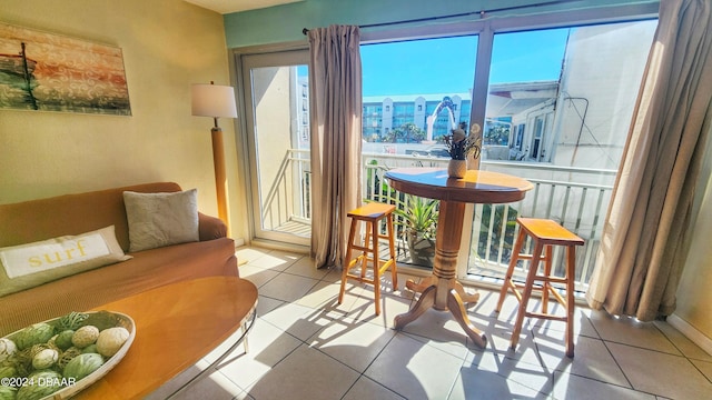 219 S Atlantic Ave Unit 235, Daytona Beach, FL 32118 - tiled dining area with a view of city