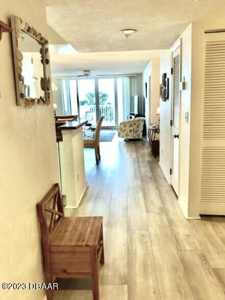 hallway featuring light hardwood / wood-style floors