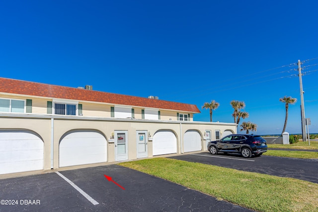 view of property with a garage