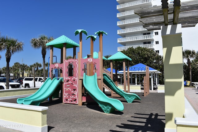 view of jungle gym