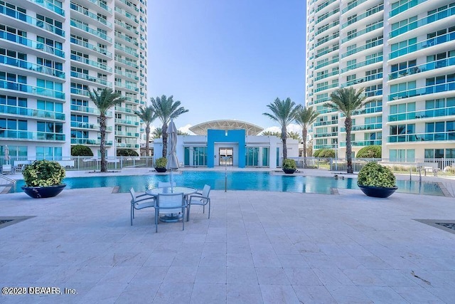241 Riverside Dr Unit 2301, Holly Hill, FL 32117 - pool with fence and a patio area