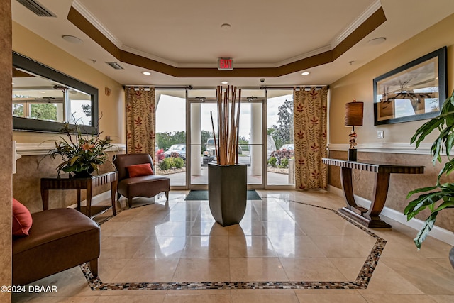 building lobby with visible vents
