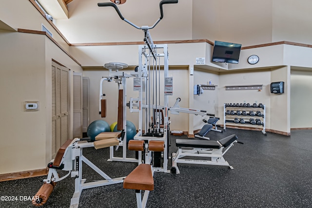 view of exercise room