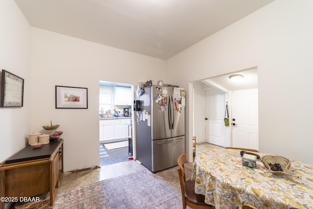 view of tiled dining space