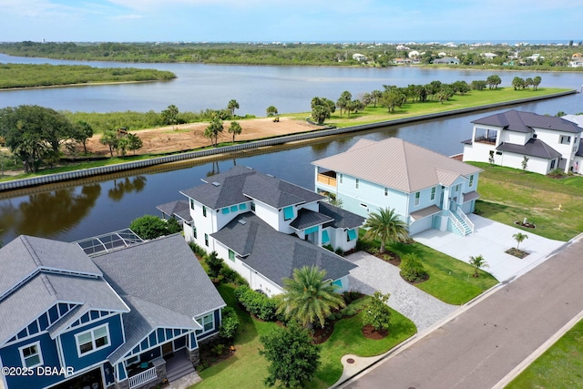 129 Seaside Pt, Flagler Beach, FL 32136 - aerial view of residential area featuring a nearby body of water