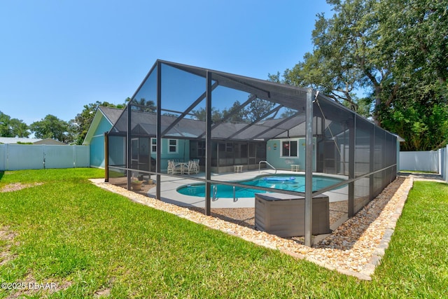 948 Northbrook Dr, Ormond Beach, FL 32174 - view of pool featuring a fenced backyard, a patio, and a lanai