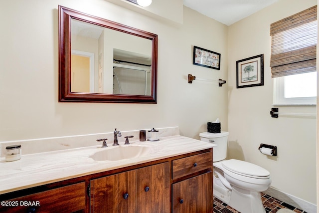 948 Northbrook Dr, Ormond Beach, FL 32174 - bathroom featuring vanity and a shower with door