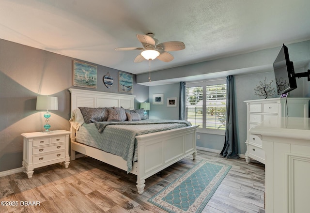 948 Northbrook Dr, Ormond Beach, FL 32174 - bedroom with light wood-style flooring and a ceiling fan