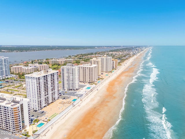 aerial view of extended coastline