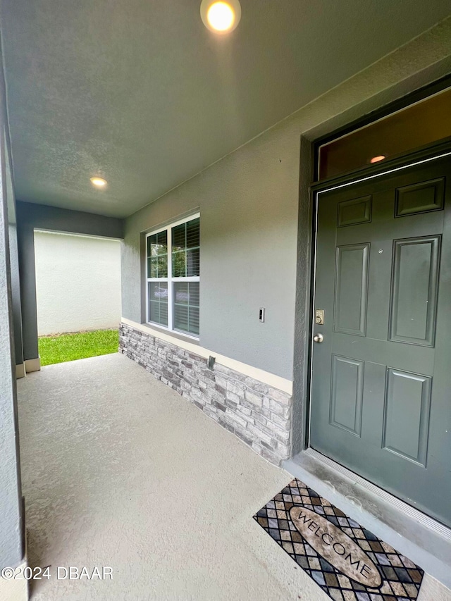 view of doorway to property