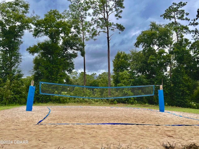 view of home's community with volleyball court