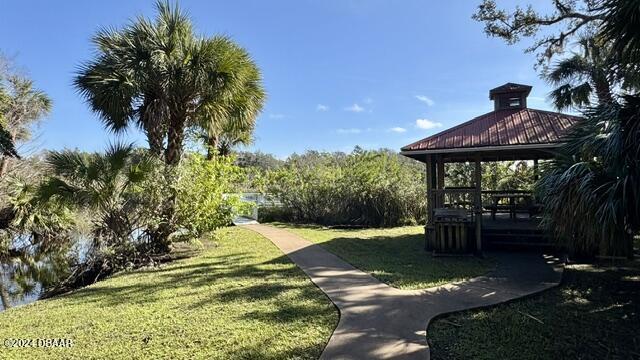 view of yard featuring a gazebo