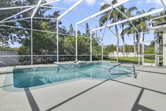 5976 Sawgrass Point Dr, Port Orange, FL 32128 - outdoor pool featuring a patio area and a lanai