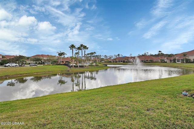 property view of water featuring a residential view