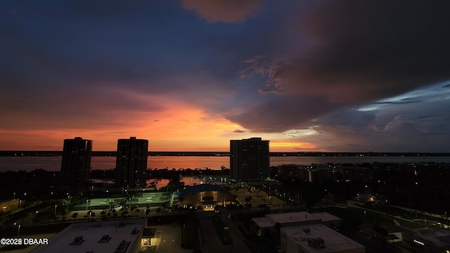 view of city with a large body of water