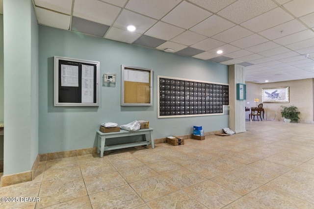 3003 S Atlantic Ave Unit 21A2, Daytona Beach, FL 32118 - surrounding community featuring mail area, a drop ceiling, and recessed lighting