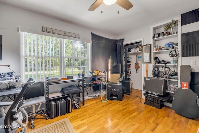 200 W Washington Ave, Deland, FL 32720 - office featuring a ceiling fan and wood finished floors