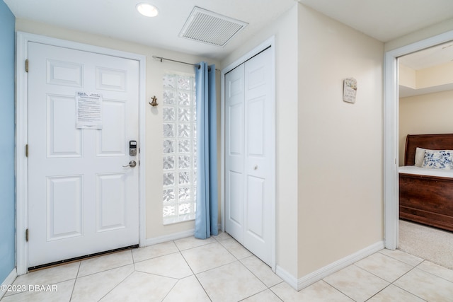 view of tiled entrance foyer