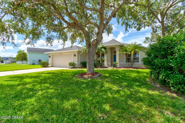 1832 Afshin Ct, Port Orange, FL 32128 - single story home featuring stucco siding, concrete driveway, an attached garage, and a front lawn
