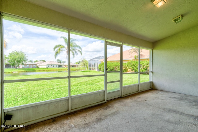 1832 Afshin Ct, Port Orange, FL 32128 - unfurnished sunroom with a water view and a residential view