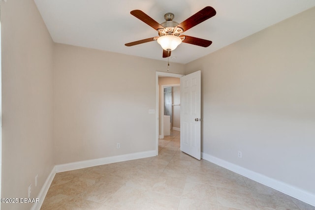 1832 Afshin Ct, Port Orange, FL 32128 - spare room with a ceiling fan and light tile patterned floors