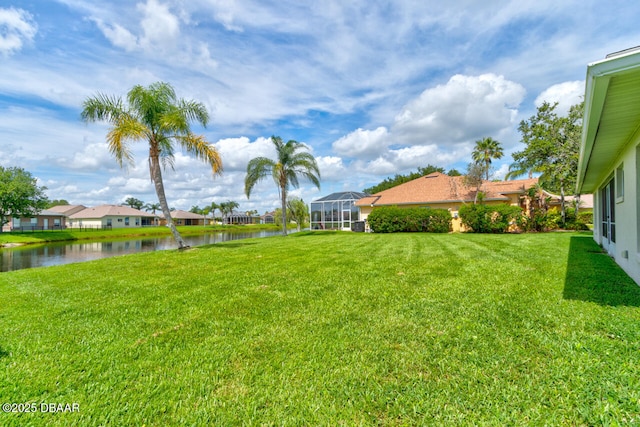 1832 Afshin Ct, Port Orange, FL 32128 - view of green lawn with a water view and a residential view