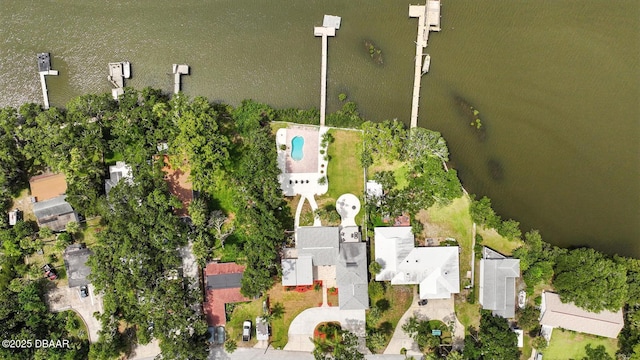 5540 W Bayshore Dr, Port Orange, FL 32127 - aerial view of residential area with a large body of water