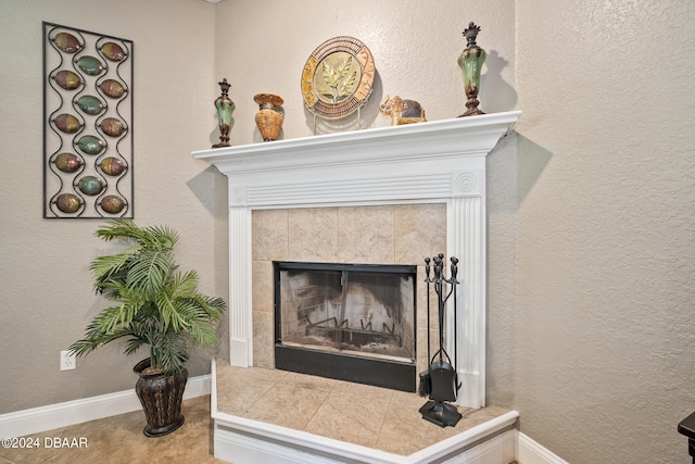 room details with a fireplace