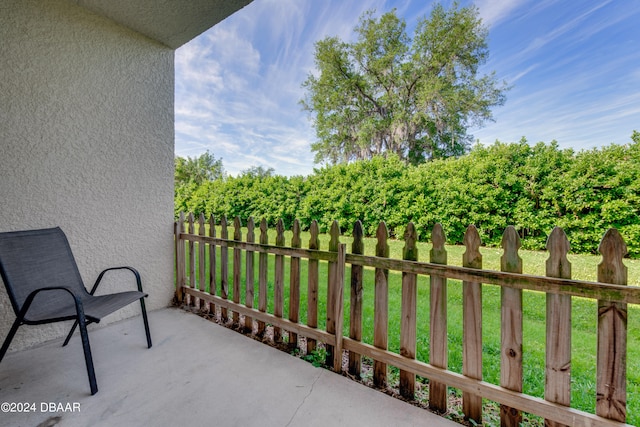 balcony featuring a patio