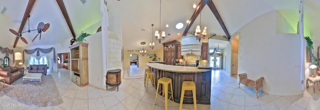 1929 Spruce Creek Lndg, Port Orange, FL 32128 - community lobby featuring beamed ceiling and high vaulted ceiling