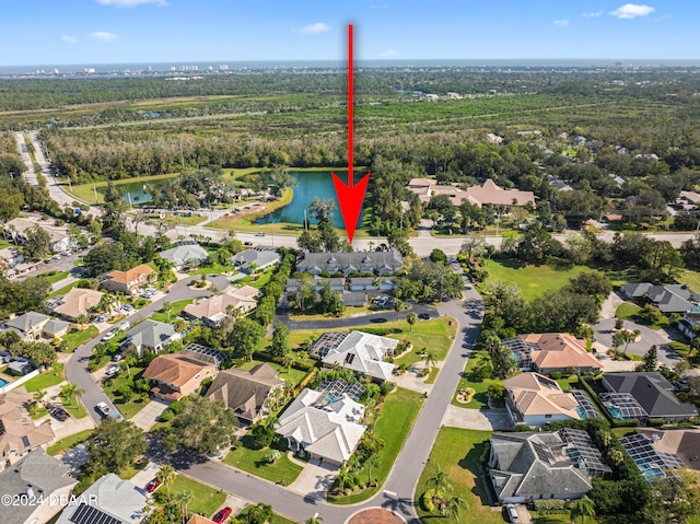 596 N Nova Rd Unit 303, Ormond Beach, FL 32174 - birds eye view of property featuring a water view and a residential view